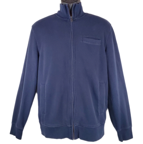 Banana Republic Other - Banana Republic Navy Tight Knit Zip Up Jacket Size L Mens